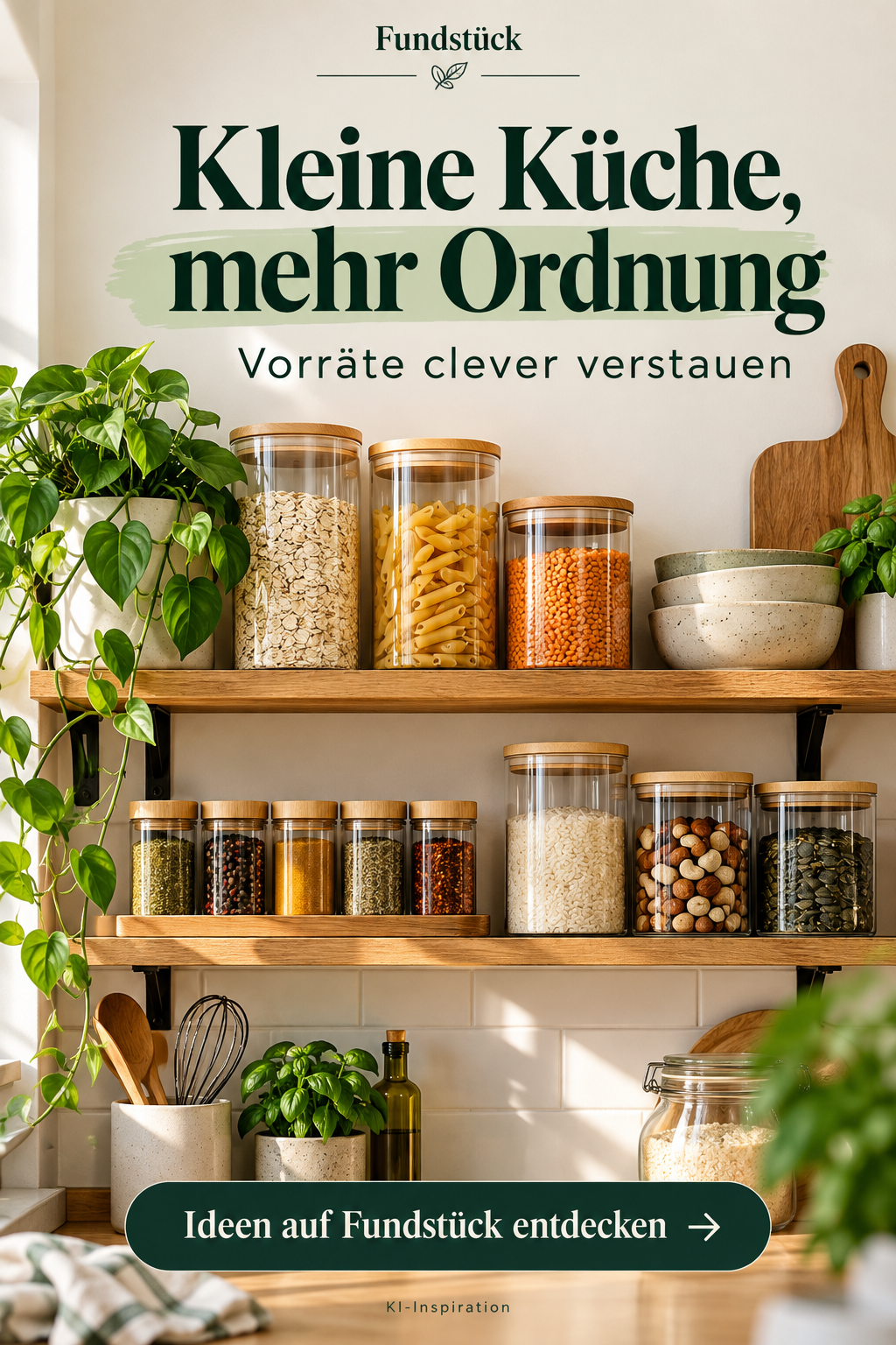 Kleine Küche, mehr Ordnung: Vorräte clever verstauen – Fundstück Inspiration